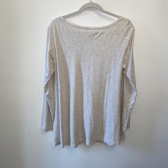 Pure Jill 100% Pima Cotton tunic top in light tan - Picture 3 of 3